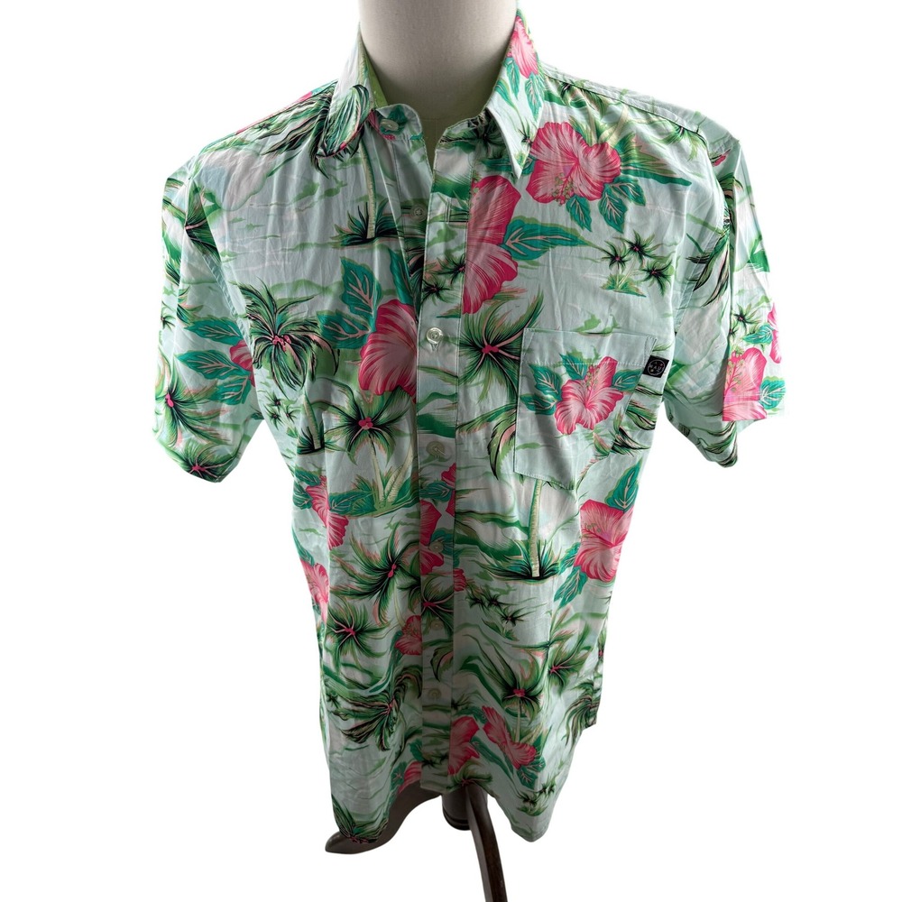 Maui and Sons Mens Hawaiian Cotton Button Down Shirt XLarge